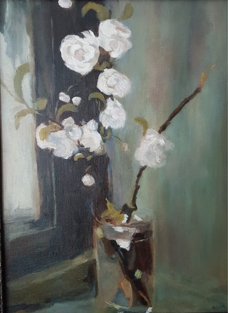 Barbara Jost art stilllife Flowers apple blossoms