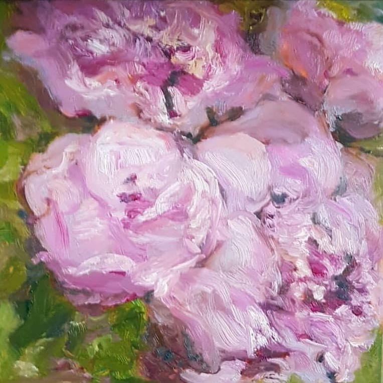 BarbaraJostArt peonies oil paintings still life flowers